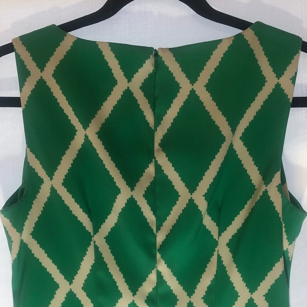 Alyx Green Geometric Midi Sheath Dress Size 4 - Picture 6 of 16